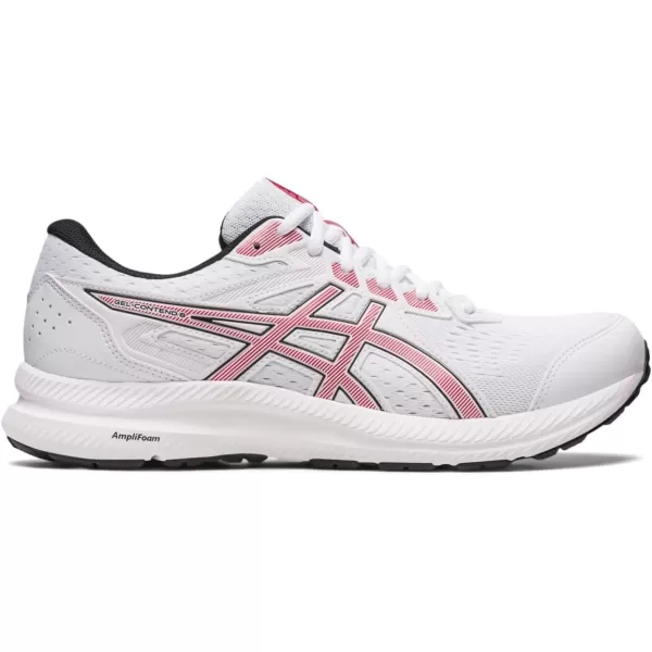 imageASICS Mens GelContend 8 Running ShoesWhiteElectric Red