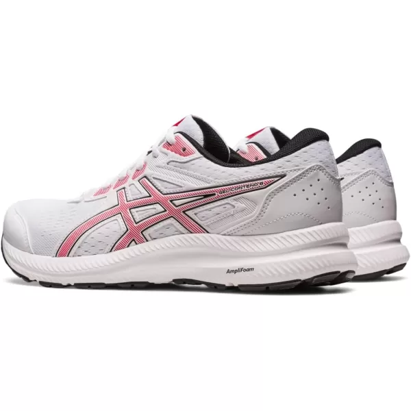 imageASICS Mens GelContend 8 Running ShoesWhiteElectric Red