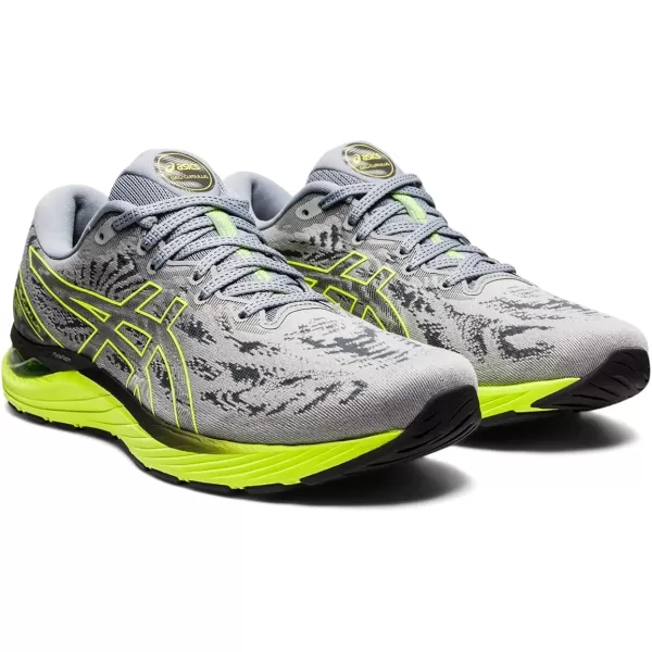 imageASICS Mens GelCumulus 23 Running ShoesSheet RockHazard Green