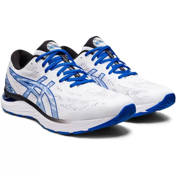 imageASICS Mens GelCumulus 23 Running ShoesWhiteTuna Blue