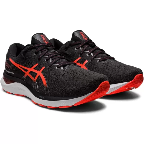 imageASICS Mens GelCumulus 24 Running ShoesBlackCherry Tomato