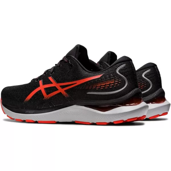 imageASICS Mens GelCumulus 24 Running ShoesBlackCherry Tomato
