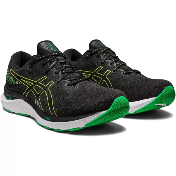 imageASICS Mens GelCumulus 24 Running ShoesBlackLime Zest