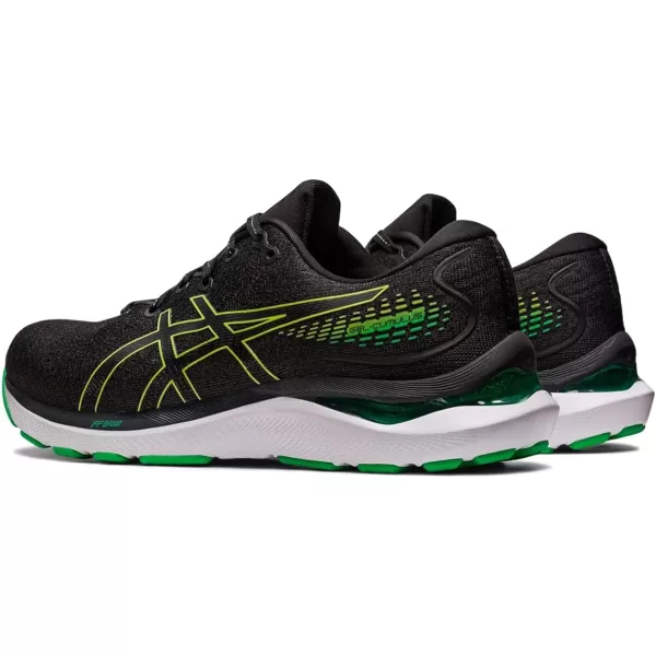 imageASICS Mens GelCumulus 24 Running ShoesBlackLime Zest