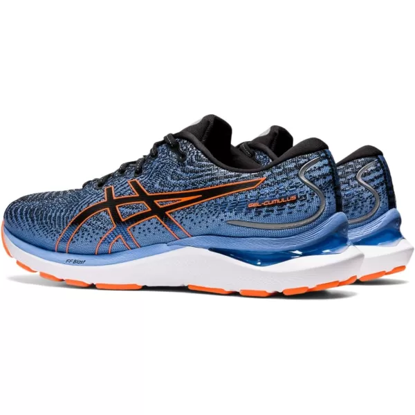 imageASICS Mens GelCumulus 24 Running ShoesBlackShocking Orange