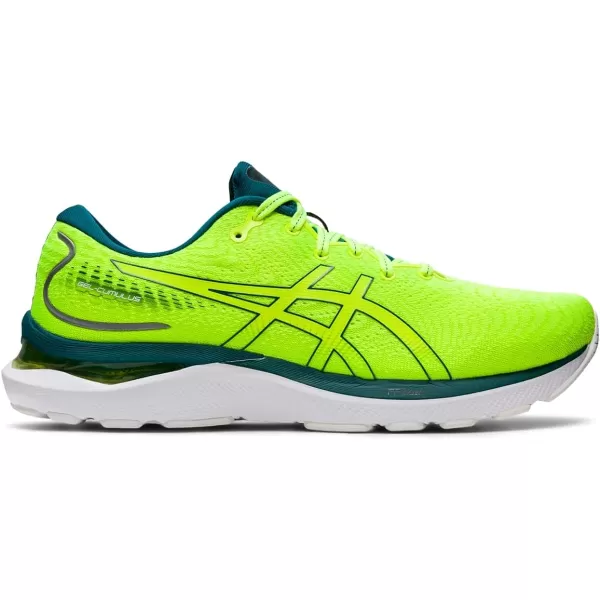 imageASICS Mens GelCumulus 24 Running ShoesSafety YellowVelvet Pine