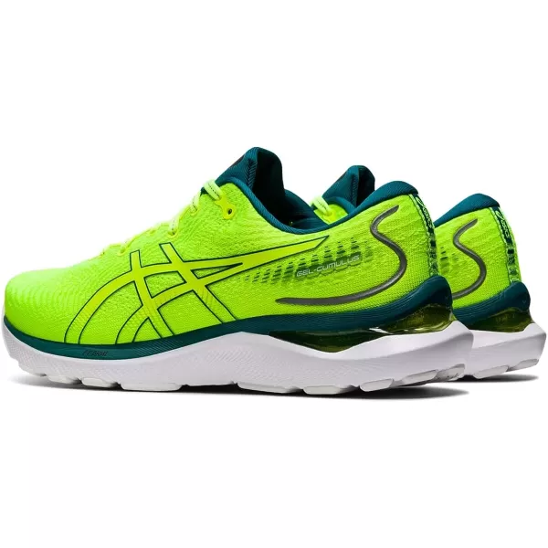 imageASICS Mens GelCumulus 24 Running ShoesSafety YellowVelvet Pine
