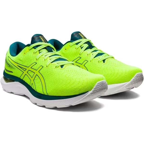 imageASICS Mens GelCumulus 24 Running ShoesSafety YellowVelvet Pine