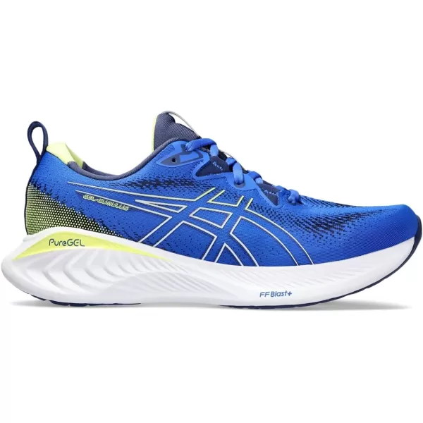 imageASICS Mens GelCumulus 25 Running ShoesIllusion BlueGlow Yellow