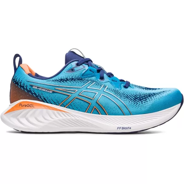 imageASICS Mens GelCumulus 25 Running ShoesIsland BlueSun Peach