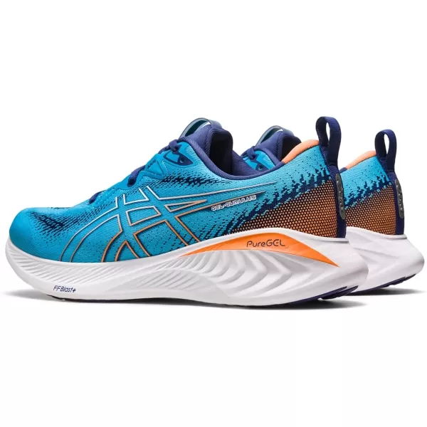 imageASICS Mens GelCumulus 25 Running ShoesIsland BlueSun Peach