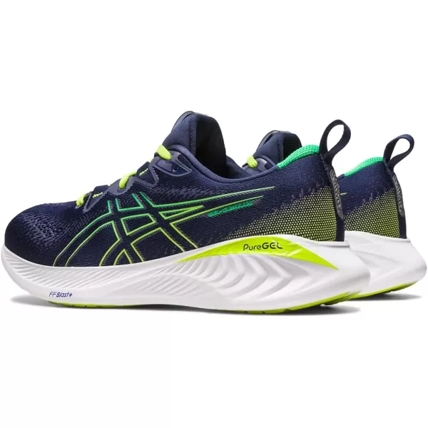 imageASICS Mens GelCumulus 25 Running ShoesMidnightCilantro