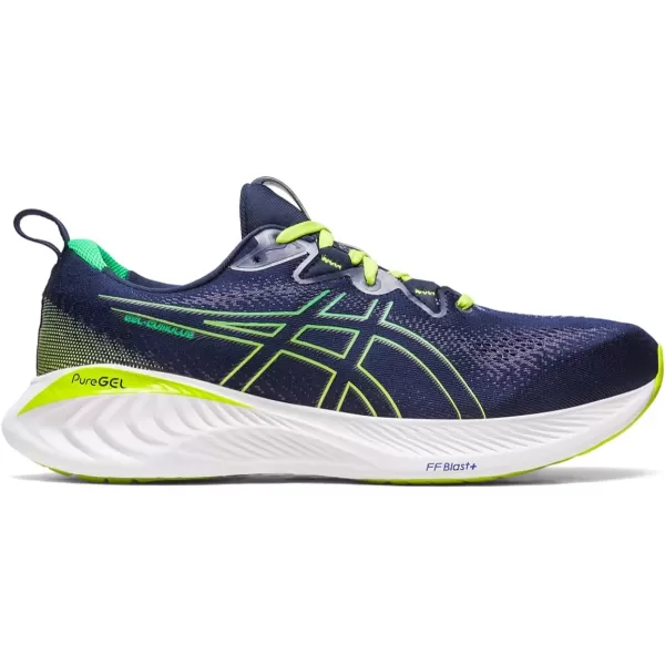 imageASICS Mens GelCumulus 25 Running ShoesMidnightCilantro