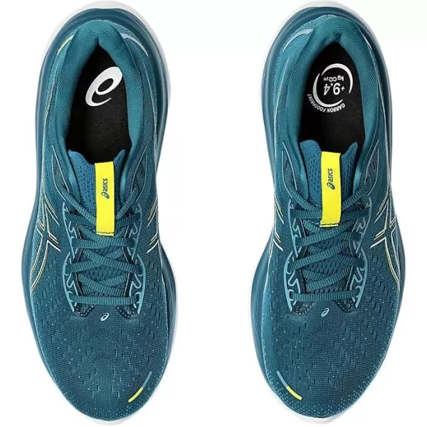 imageASICS Mens GelCumulus 26 Running ShoeEvening TealBright Yellow