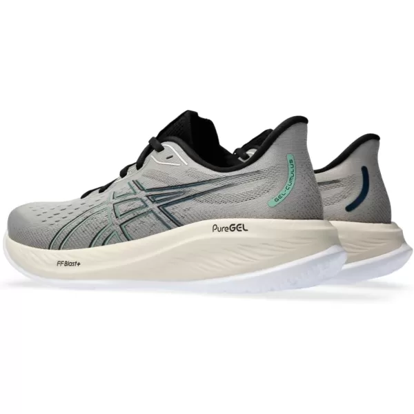 imageASICS Mens GelCumulus 26 Running ShoeMoonrockDark Mint