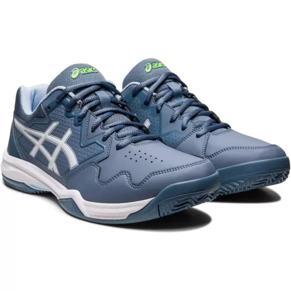 imageASICS Mens GelDedicate 7 Clay Tennis ShoesSteel BlueWhite