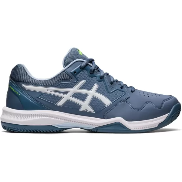imageASICS Mens GelDedicate 7 Clay Tennis ShoesSteel BlueWhite