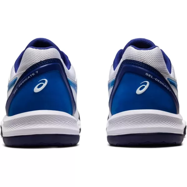 imageASICS Mens GelDedicate 7 Tennis ShoesWhiteElectric Blue