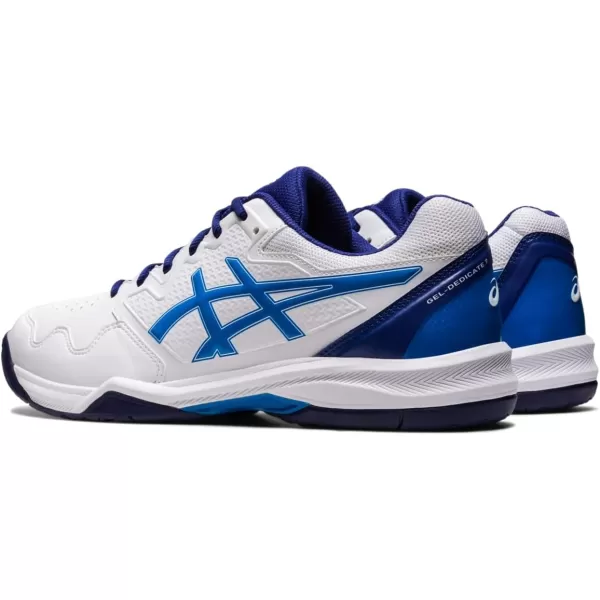 imageASICS Mens GelDedicate 7 Tennis ShoesWhiteElectric Blue