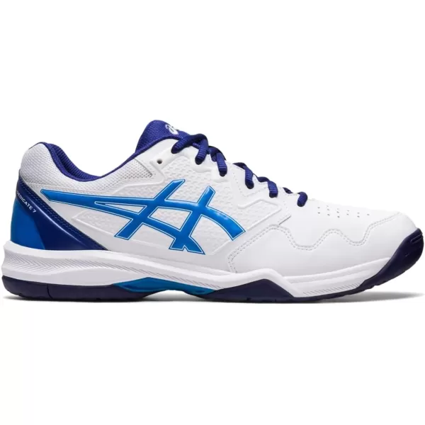 imageASICS Mens GelDedicate 7 Tennis ShoesWhiteElectric Blue