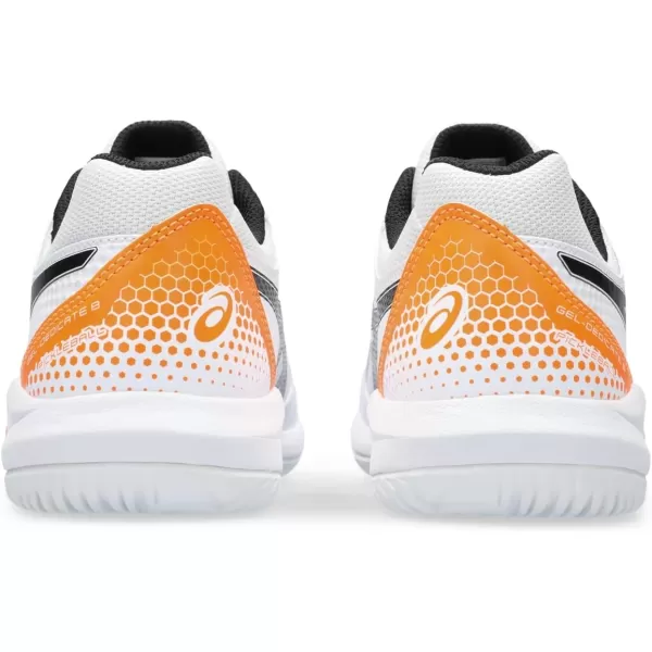 imageASICS Mens GelDedicate 8 Pickleball Tennis ShoeWhiteShocking Orange