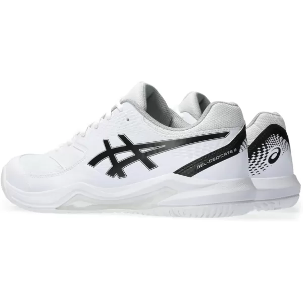 imageASICS Mens GelDedicate 8 Tennis ShoeWhiteBlack