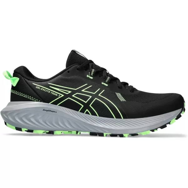 imageASICS Mens GelExcite Trail 2 Running ShoesBlackIlluminate Green