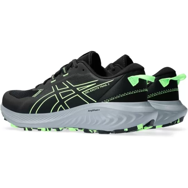 imageASICS Mens GelExcite Trail 2 Running ShoesBlackIlluminate Green