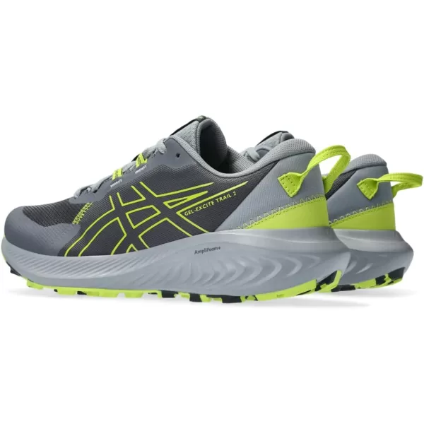imageASICS Mens GelExcite Trail 2 Running ShoesCarrier GreyNeon Lime