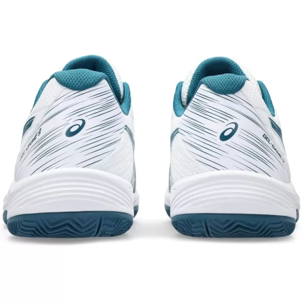 imageASICS Mens GelGame 9 ClayOC Tennis ShoesWhiteRestful Teal