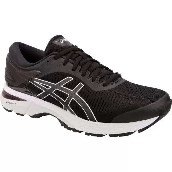 imageASICS Mens GelKayano 25 Running ShoeBlackGlacier Grey
