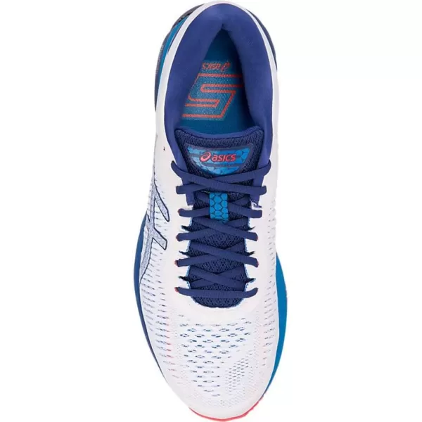 imageASICS Mens GelKayano 25 Running ShoeWhiteBlue Print