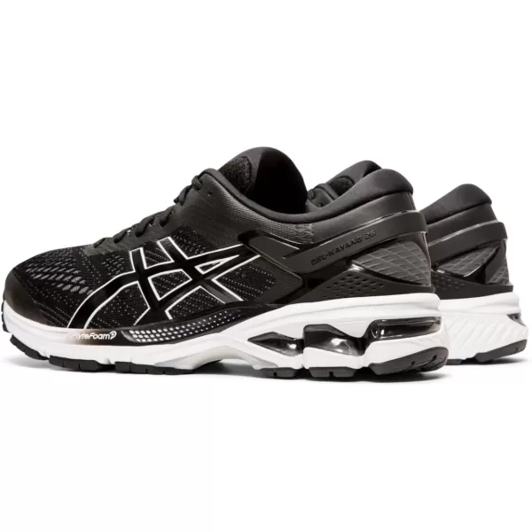 imageASICS Mens GelKayano 26 Running ShoesBlackWhite