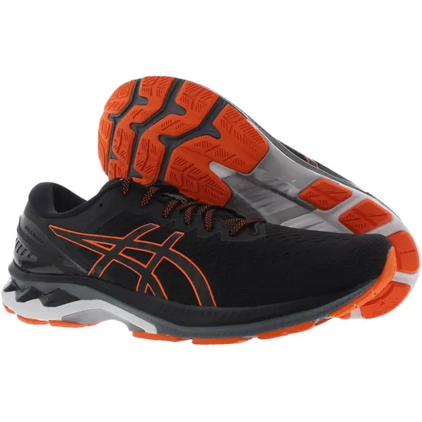 imageASICS Mens GelKayano 27 Running ShoesBlackMarigold Orange