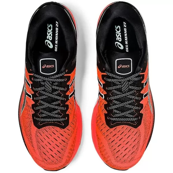 imageASICS Mens GelKayano 27 Running ShoesSunrise RedBlack