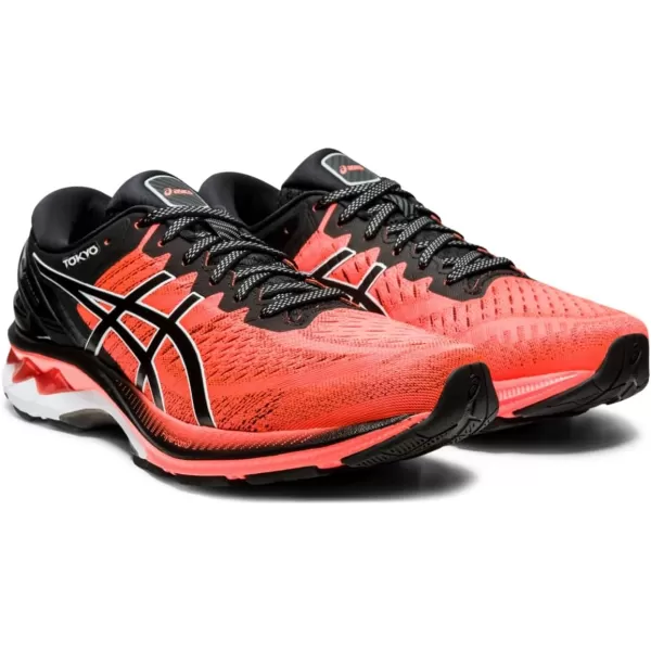 imageASICS Mens GelKayano 27 Running ShoesSunrise RedBlack