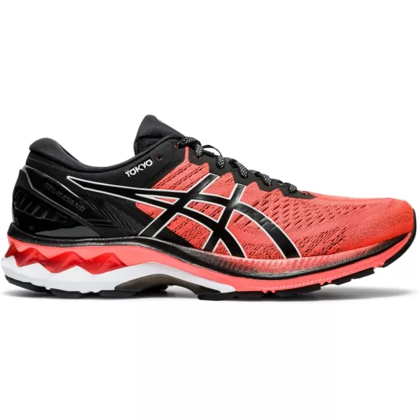 imageASICS Mens GelKayano 27 Running ShoesSunrise RedBlack