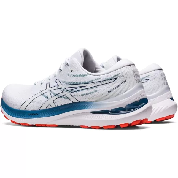 imageASICS Mens GelKayano 29 Running ShoesWhiteDeep Ocean
