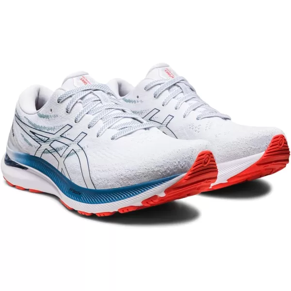 imageASICS Mens GelKayano 29 Running ShoesWhiteDeep Ocean