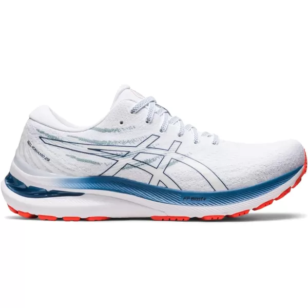 imageASICS Mens GelKayano 29 Running ShoesWhiteDeep Ocean