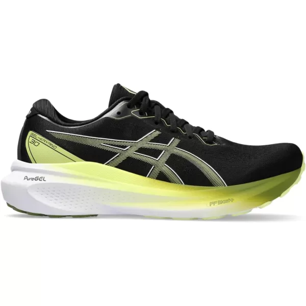 imageASICS Mens GelKayano 30 Running ShoesBlackGlow Yellow
