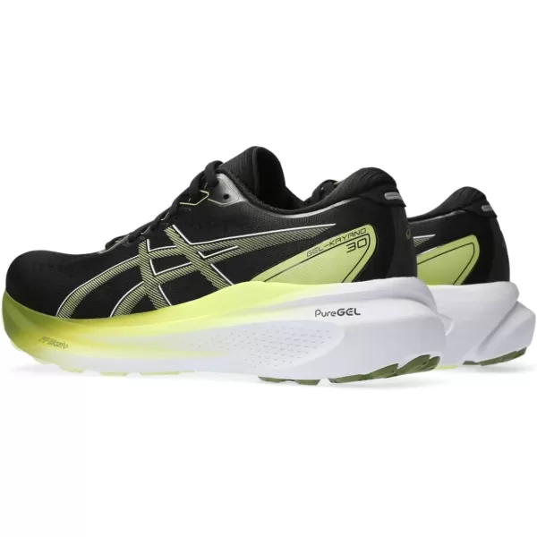 imageASICS Mens GelKayano 30 Running ShoesBlackGlow Yellow