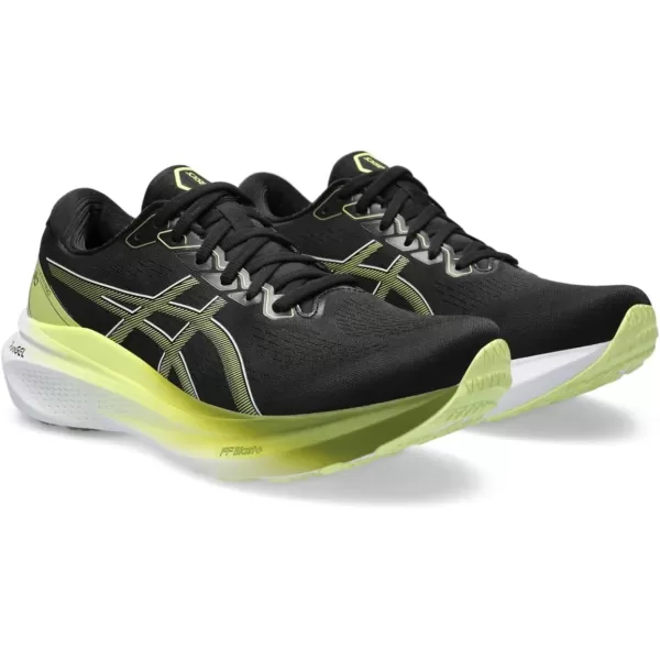 imageASICS Mens GelKayano 30 Running ShoesBlackGlow Yellow