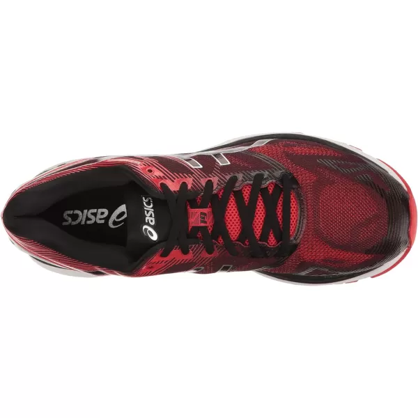 imageASICS Mens GelNimbus 19 Running ShoesBlackVermilionSilver