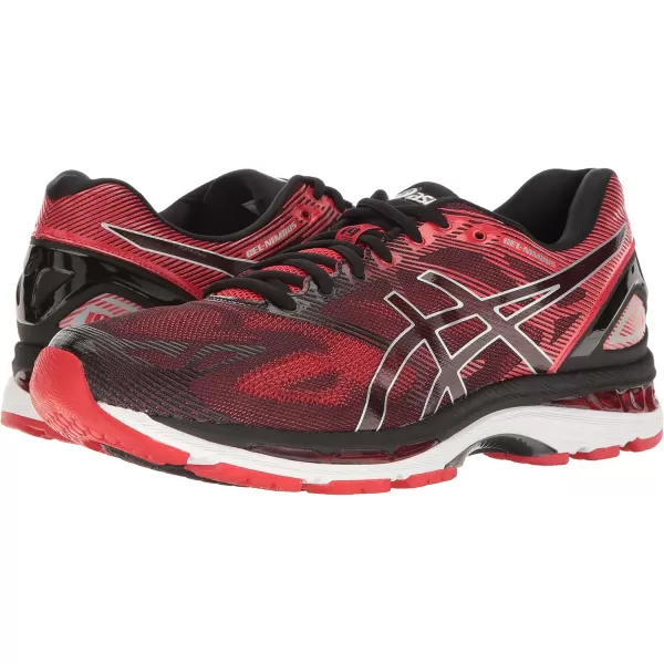 imageASICS Mens GelNimbus 19 Running ShoesBlackVermilionSilver