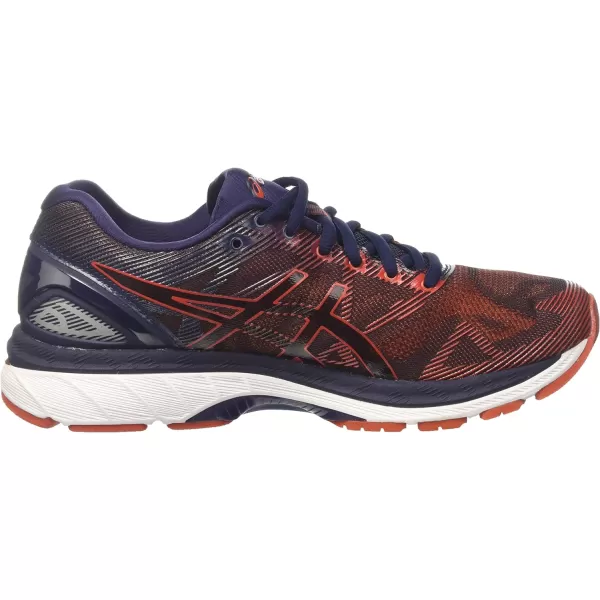 imageASICS Mens GelNimbus 19 Running ShoesBlue Peacoat Red Clay Peacoat