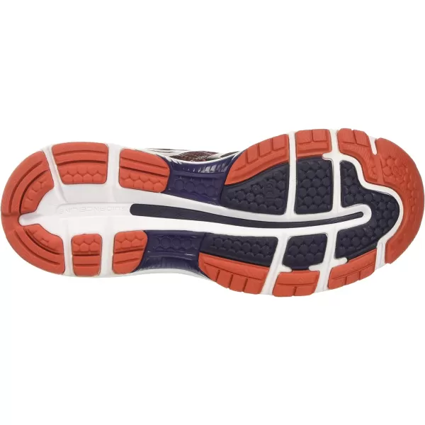 imageASICS Mens GelNimbus 19 Running ShoesBlue Peacoat Red Clay Peacoat