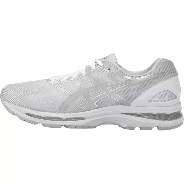 imageASICS Mens GelNimbus 19 Running ShoesGlacier GreySilverWhite