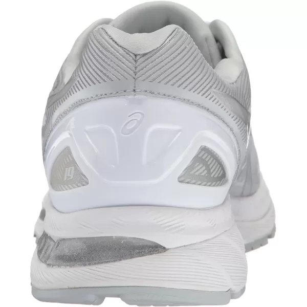 imageASICS Mens GelNimbus 19 Running ShoesGlacier GreySilverWhite