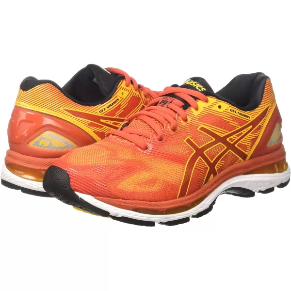 imageASICS Mens GelNimbus 19 Running ShoesRed Red Clay Gold Fusion Phantom